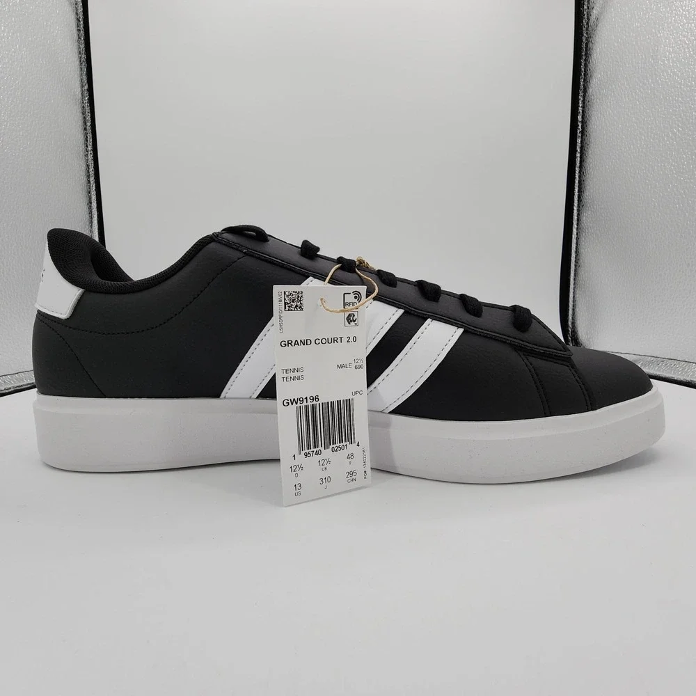 Adidas‎ Grand Court 2.0 Shoes Mens 13 Core Black Cloud White Sneaker NEW in Box